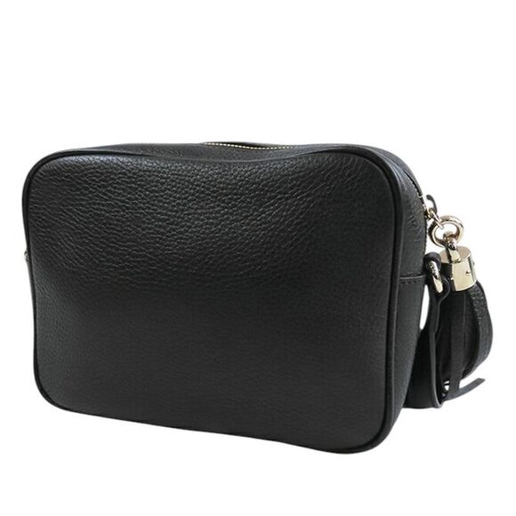 Pre Loved gucci Leather Shoulder Bag Women Black Crossbody Bags - Picture 2 of 8